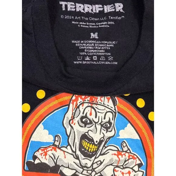Terrifier film art the clown drop by the clown cage Medium horror shirt novelty - Picture 3 of 4